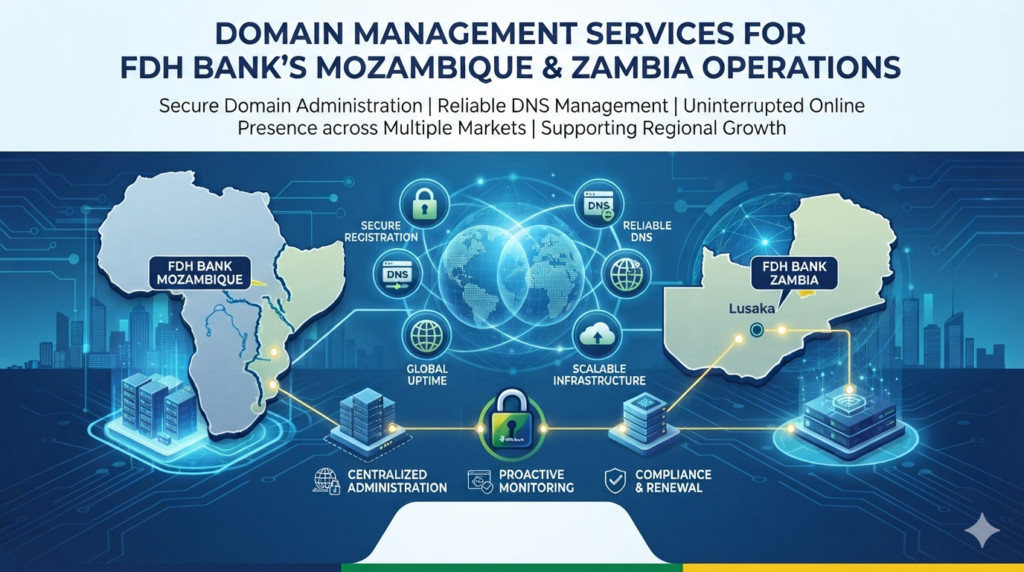 Domain Management Services for FDH Bank’s Mozambique & Zambia Operations