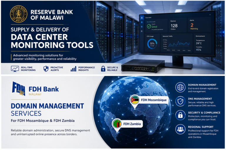 Supply & Delivery of Data Center Monitoring Tools for the Reserve Bank of Malawi